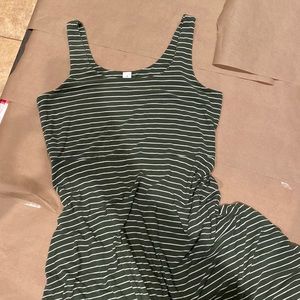 Old Navy medium sized dress green and white striped